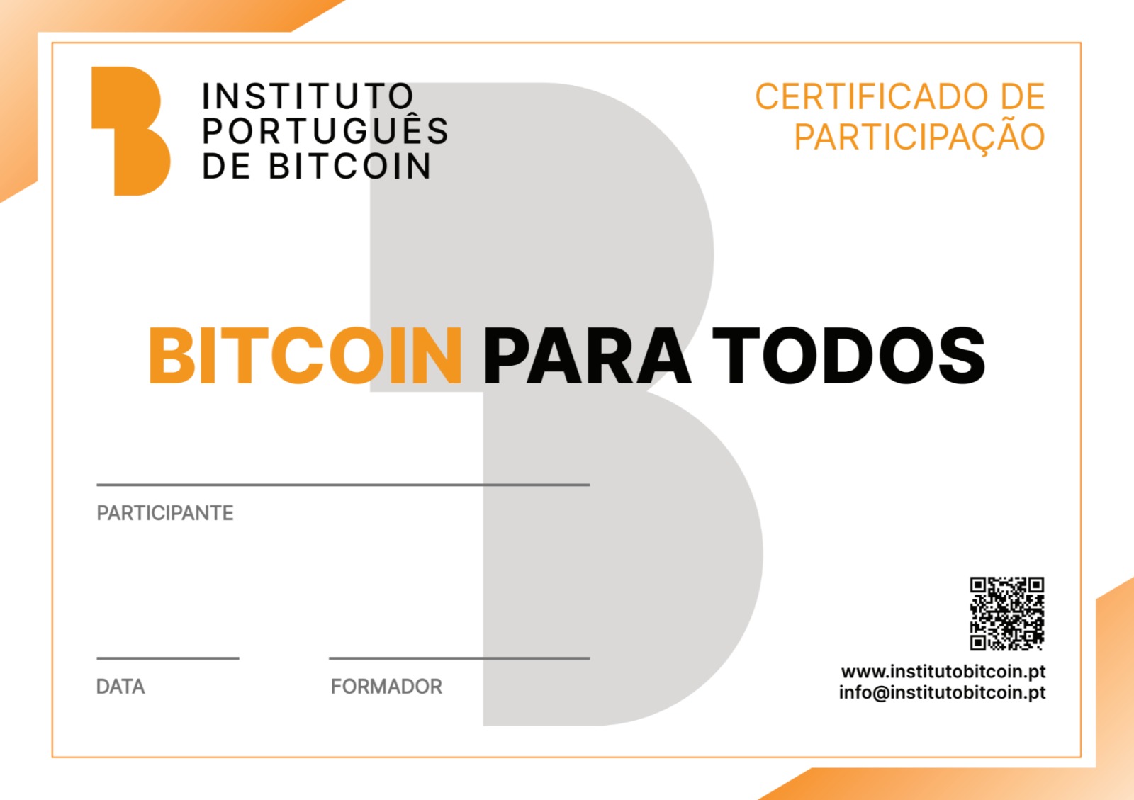 Training certificate