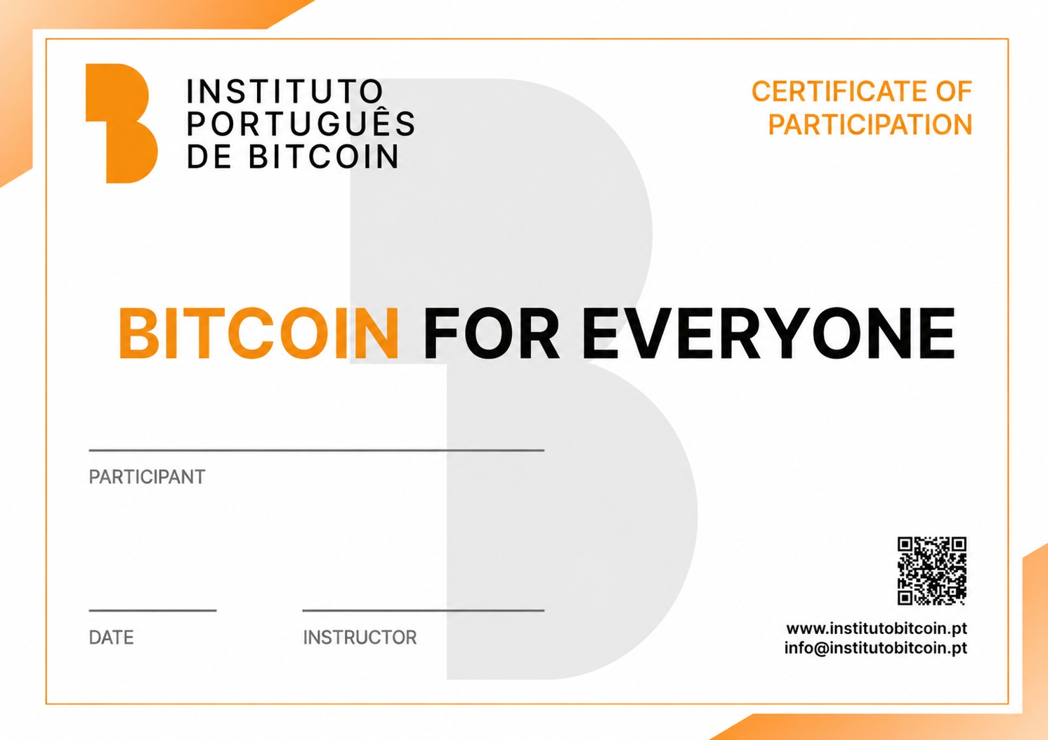 Training certificate